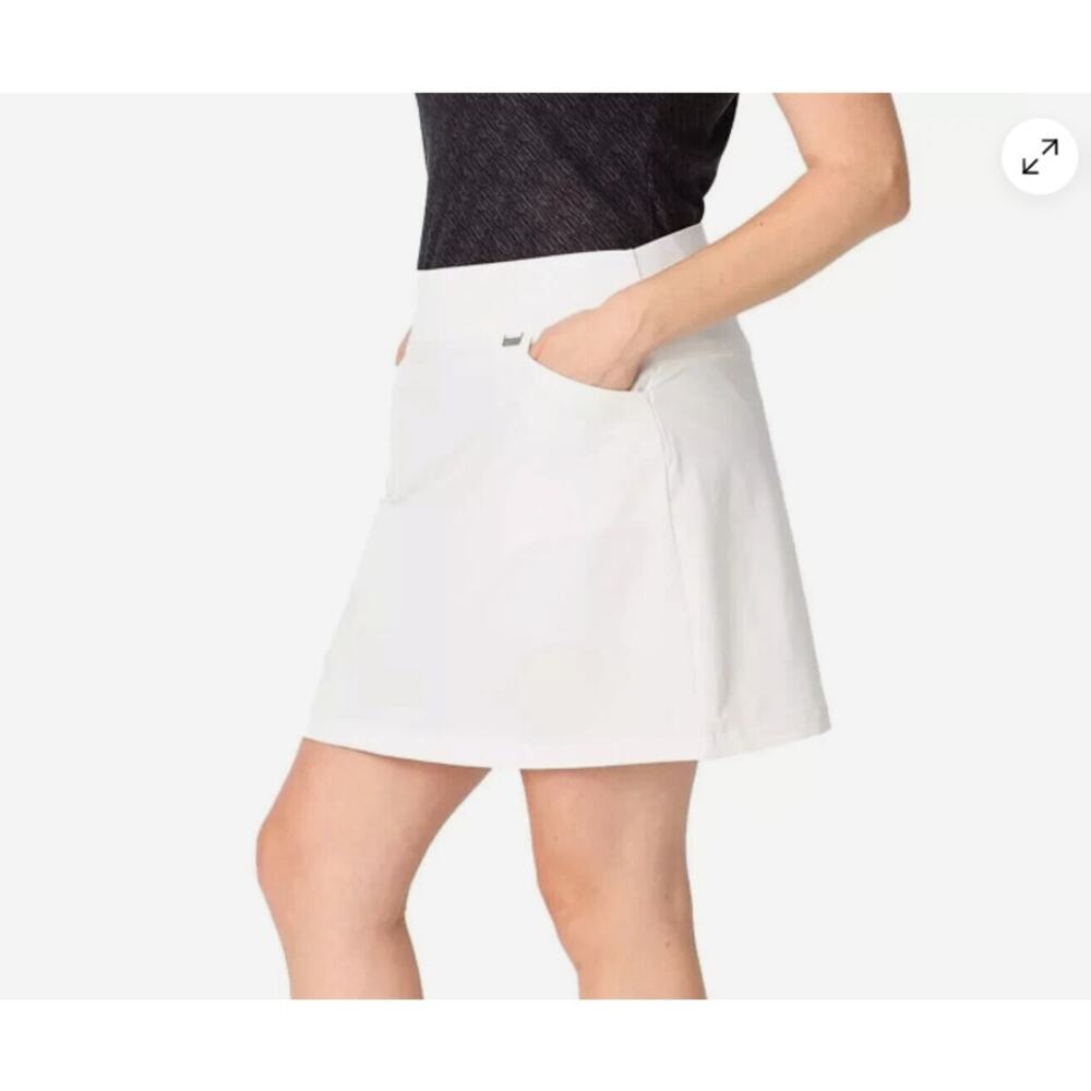 NWT Greg Norman Women’s Stretch Golf Lined Short 3 Pocket Skort White Size XL